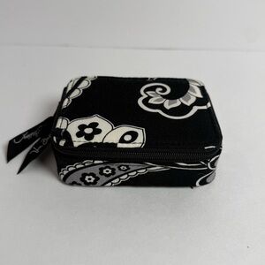 VERA BRADLEY Travel Pill Case Box Deep Night Paisley Neutral Performance Twill